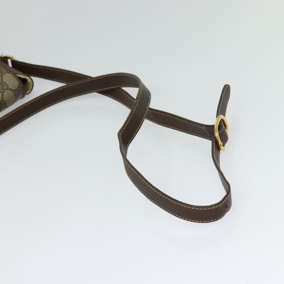 GUCCI GG Supreme Web Sherry Line Bag Pvc Beige Gold 164 02 084 - Picture 7 of 16